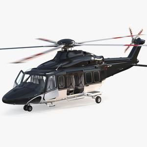 3D Medium Sized Twin Engined Helicopter Rigged model