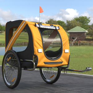 3D Pet Bike Trailer Yellow model