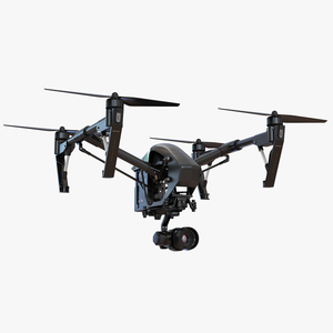 3D model DJI Inspire 1 Quadcopter Black Edition Rigged