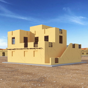 3D Cartoon Two Levels Arabian Style House model