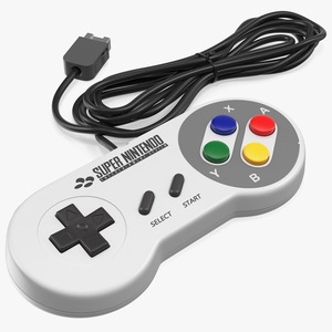 3D Nintendo SNES Joystick Controller model