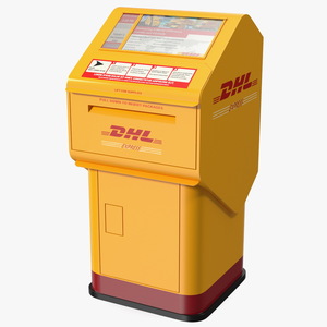 3D DHL Express Package Drop Box model