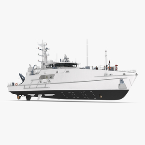 3D Cape Class Patrol Boat Rigged for Cinema 4D model