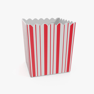 Empty Popcorn Box 3D