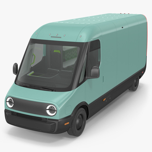 3D Electric Delivery Van Rigged model