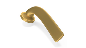 3D model Door Handle Rotary Curved Gold