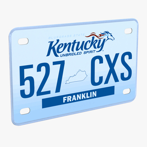 Kentucky License Plate 3D