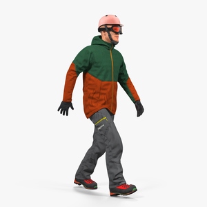 3D model Snowboarder in Winter Sports Gear Rigged