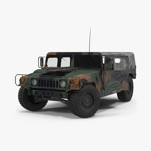 Troop Carrier HMMWV m1035 Rigged Camo 3D