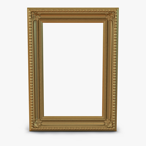 3D Baroque Picture Frame 5 model