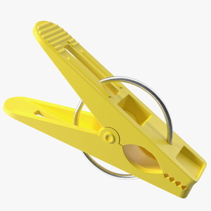 3D model Plastic Clothespin Yellow