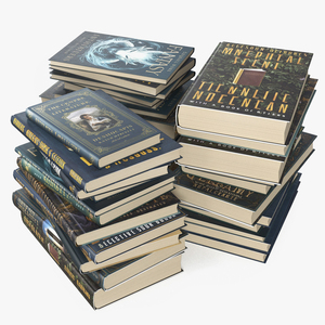 3D Detective Books Stack