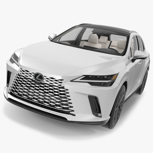 3D model Lexus RX 350 2023 White Rigged