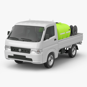 Truck Suzuki Carry with Fire Tank and Pump 3D