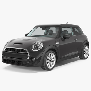 Small Economy Three Door Generic Car Simple Interior 3D