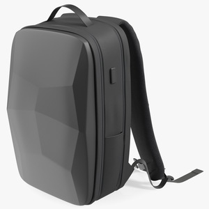 Waterproof Laptop Backpack Black 3D