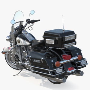 3D US Sheriff Road King Motorcycle Parked model