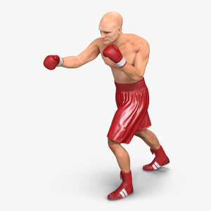 3D Boxer Man 2 Pose 3 model