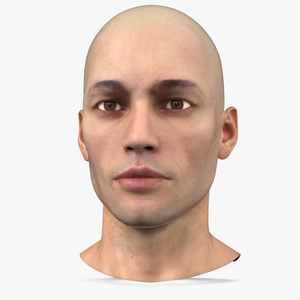 3D Man Character Head model