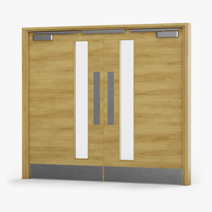 Wooden Fire Doors 3D