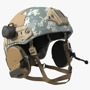 3D model Tactical Gear Helmet Grey Camo