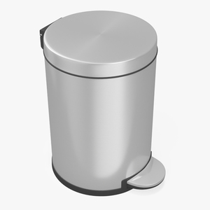 Round Step Garbage Can 3D