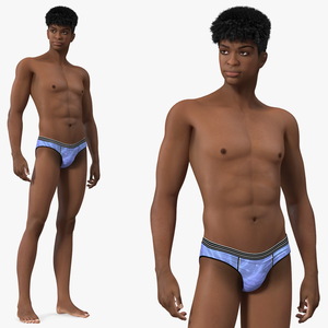 3D Light Skin Young Man Stand Pose