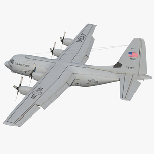 3D Lockheed C 130 Hercules US Military Transport Aircraft Rigged