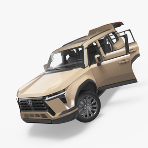 Lexus GX 550 SUV Brown Rigged 3D model