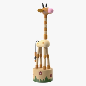 3D Push Puppet Toy Giraffe model