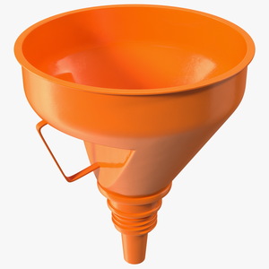 3D Universal Petrol Plastic Funnel with Handle model