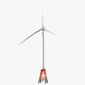 3D model Massive Offshore Wind Turbine Base Frame