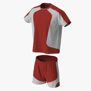 3D model Soccer Uniform Red 2