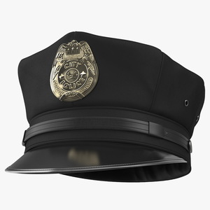 Highly Detailed Police Officer Cap 3D model