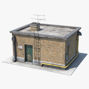 3D model Roof Entrance Dilapidated