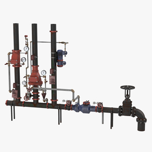 3D Industrial Pipes 2 model