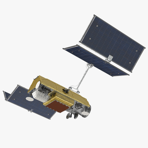 3D Communications Satellite Rigged