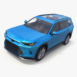 Modern SUV Car Blue 3D model