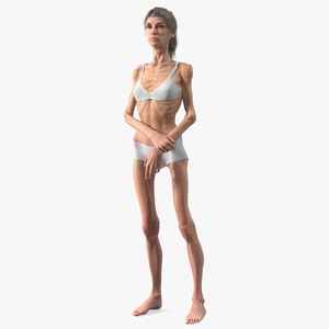 3D Standing Anorexic Woman model