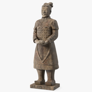 3D Aged Terracotta Warrior model