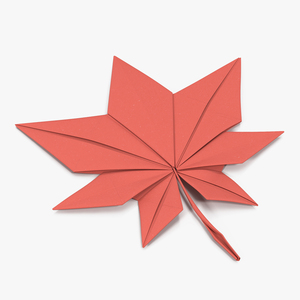 3D Origami Maple Leaf model