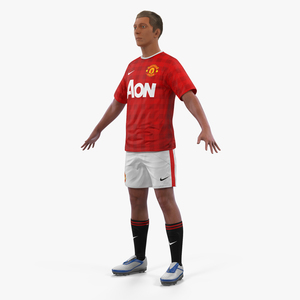 3D Soccer or Football Player Manchester United with Hair model