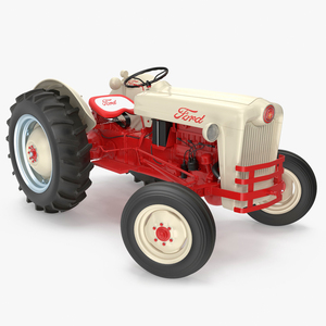 3D Ford NAA Golden Jubilee 1953 Vintage Tractor Rigged