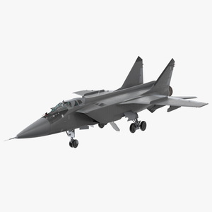 3D Supersonic Interceptor Aircraft Rigged model