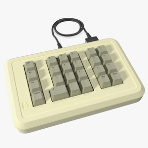 3D Vintage Numeric Keypad Apple model