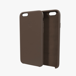 iPhone 6 Plus Leather Case Brown 3D