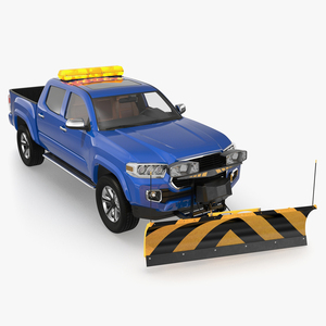 3D model Pickup with SnowPlow