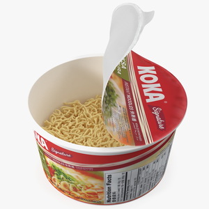 3D KOKA Signature Laksa Singapura Noodles Open Bowl model