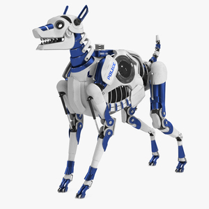 Futuristic Police Robot Dog 3D