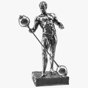 3D Bodybuilding Winner Silver Statue for 3D Print